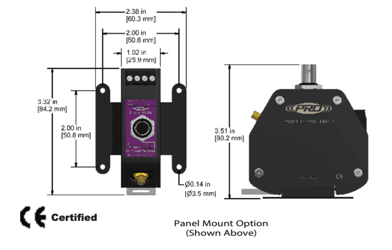 PRO Proximity Probe Driver for Eddy Current Probe,11mm, Axial Applications, 4-20 mA Output