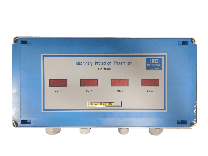 IRD7100, Four Channel, Piezo Velocity Sensor Input, Custom Range rms, Polycarbonate IP65, Digital Display, 240VAC Supply. IRD7100, Four Channel, Piezo Velocity Sensor Input, Custom Range rms, Polycarbonate IP65, Digital Display, 240VAC Supply.