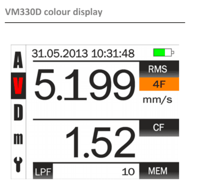 VM330D High Performance Vibration Meter with PC Link