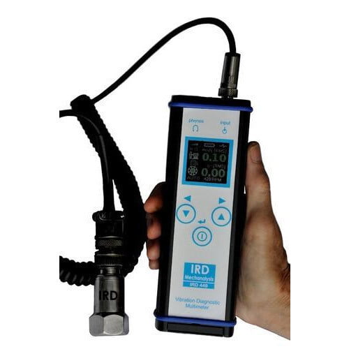 IRD449 - Vibration Meter with added capabilities of temperature and speed measurement IRD449 - Vibration Meter with added capabilities of temperature and speed measurement